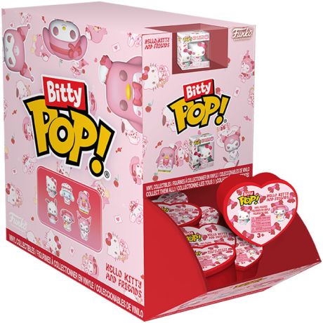Figurine Funko Pop Sanrio Boîte Mystère Bitty Pop Hello Kitty et ses amis (Saint-Valentin)