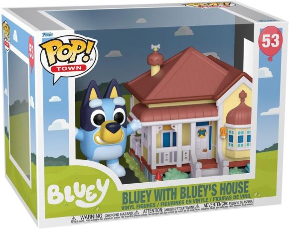 Figurine Funko Pop Bluey #53 Bluey avec sa maison
