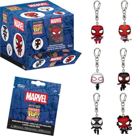 Figurine Funko Pop Marvel Comics Boîte Mystère Spider-Man Porte-clés