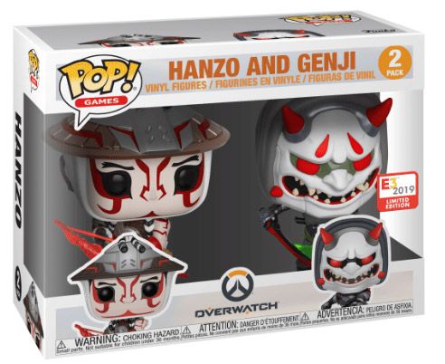 Figurine Funko Pop Overwatch #00 Hanzo and Genji - 2 pack
