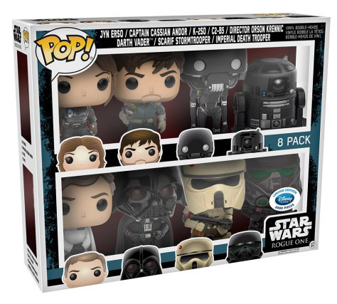 Figurine Pop Rogue One A Star Wars Story Pas Cher Jyn Erso Captain Cassian Andor K 250 C2 B5 Director Orson Krennic Darth Vader Scarf Stormtrooper Imperial Death Trooper 8 Pack