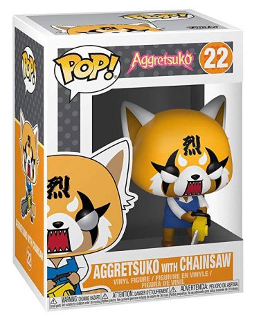 Figurine Funko Pop Sanrio #22 Aggretsuko avec tronçonneuse