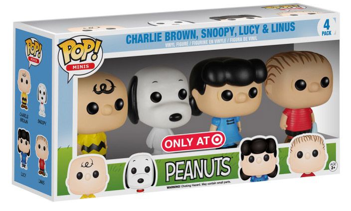 Figurine Funko Pop Snoopy Charlie Brown, Snoopy, Lucy & Linus - 4 pack - Pocket