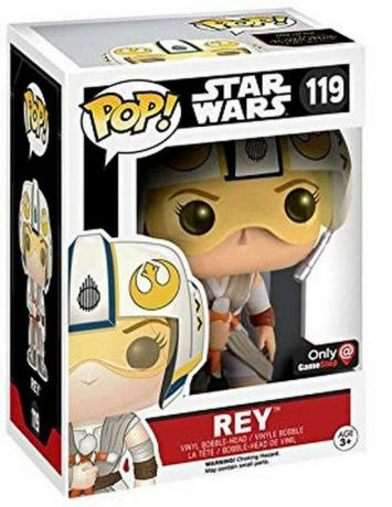 Figurine Funko Pop Star Wars 7 : Le Réveil de la Force #119 Rey avec Casque Ailé