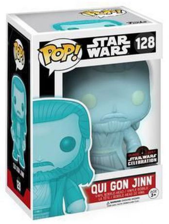 Figurine Funko Pop Star Wars 7 : Le Réveil de la Force #128 Qui Gon Jinn - Brillant dans le noir