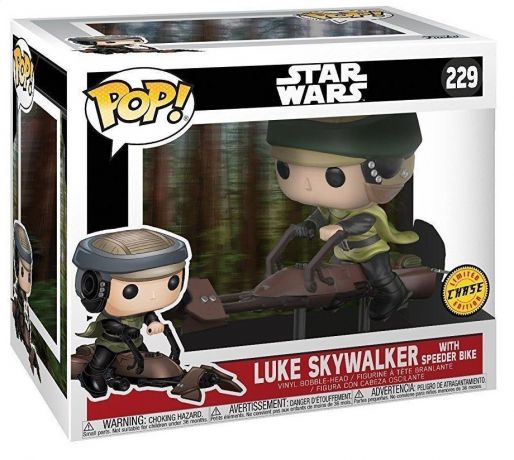 Figurine Funko Pop Star Wars 7 : Le Réveil de la Force #228 Luke Skywalker avec Moto [Chase]