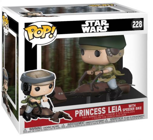 Figurine Funko Pop Star Wars 7 : Le Réveil de la Force #228 Princess Leia avec Moto