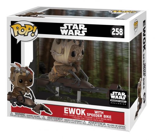 Figurine Funko Pop Star Wars 7 : Le Réveil de la Force #258 Ewok avec Moto