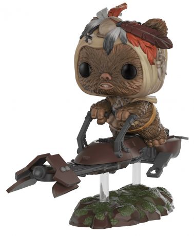 Figurine Funko Pop Star Wars 7 : Le Réveil de la Force #258 Ewok avec Moto