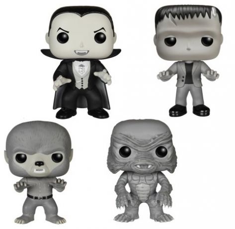 Figurine Funko Pop Universal Monsters Universal Monsters - Noir et Blanc - 4 pack