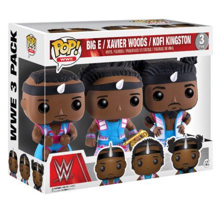 Figurine Funko Pop WWE Big E, Xavier Woods & Kofi Kingstom - 3 pack