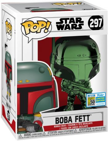 Figurine Funko Pop Star Wars 6 : Le Retour du Jedi #297 Boba Fett - Chromé Vert