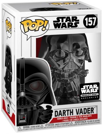 Figurine Funko Pop Star Wars 6 : Le Retour du Jedi #157 Dark Vador - Chromé Noir