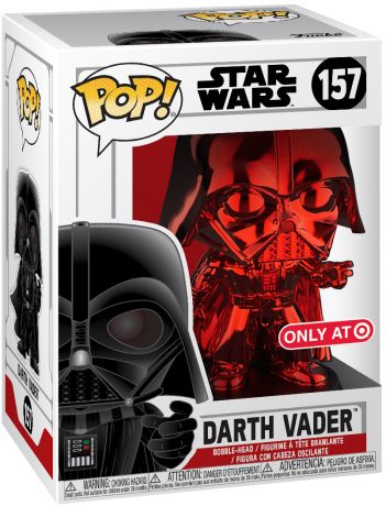 Figurine Funko Pop Star Wars 6 : Le Retour du Jedi #157 Dark Vador - Chromé Rouge