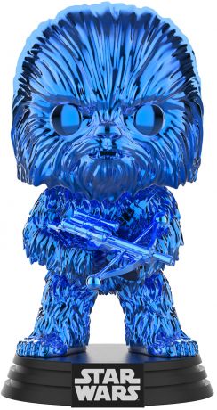 Figurine Funko Pop Star Wars 6 : Le Retour du Jedi #63 Chewbacca - Chromé Bleu 