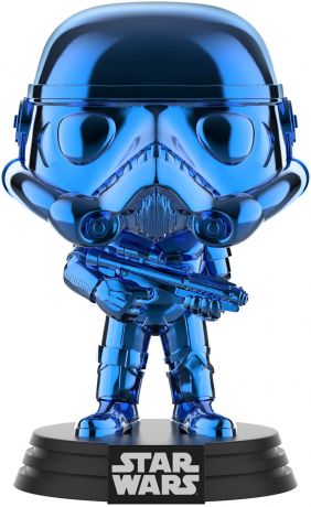 Figurine Funko Pop Star Wars 6 : Le Retour du Jedi #296 Stormtrooper - Chromé Bleu