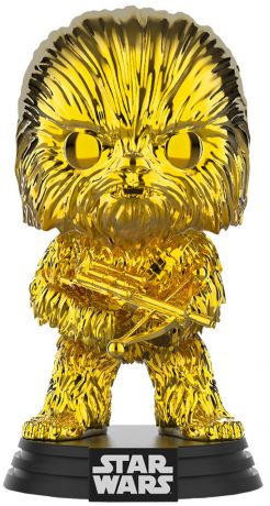 Figurine Funko Pop Star Wars 6 : Le Retour du Jedi #63 Chewbacca - Chromé Or