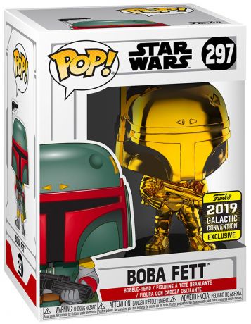Figurine Funko Pop Star Wars 6 : Le Retour du Jedi #297 Boba Fett - Chromé Or