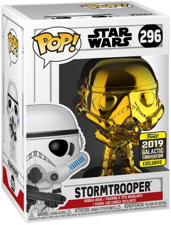 Figurine Funko Pop Star Wars 6 : Le Retour du Jedi #296 Stormtrooper - Chromé Or