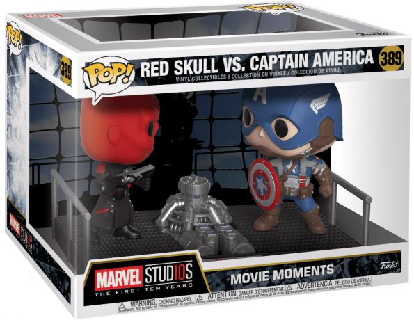 Figurine Funko Pop Marvel Studios - L'anniversaire des 10 ans #389 Crâne Rouge Vs Captain America