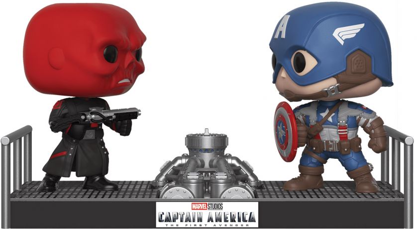 Figurine Funko Pop Marvel Studios - L'anniversaire des 10 ans #389 Crâne Rouge Vs Captain America