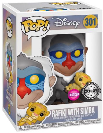 Figurine Funko Pop Le Roi Lion [Disney] #301 Rafiki Tenant Bébé Simba - Floqué