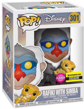 Figurine Funko Pop Le Roi Lion [Disney] #301 Rafiki Tenant Bébé Simba - Floqué