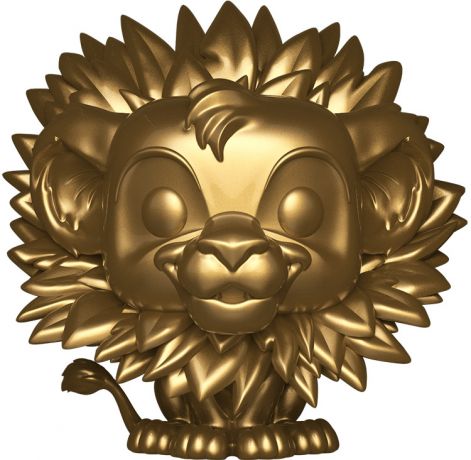 Figurine Funko Pop Le Roi Lion [Disney] #302 Simba avec Crinière de Feuilles - Or