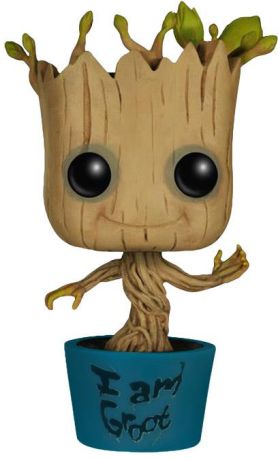 Figurine Funko Pop Les Gardiens de la Galaxie [Marvel] #65 Groot Danse (Bleu)
