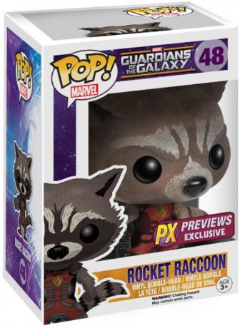 Figurine Funko Pop Les Gardiens de la Galaxie [Marvel] #48 Rocket le Raton Laveur avec Tenue de Ravager - Floqué