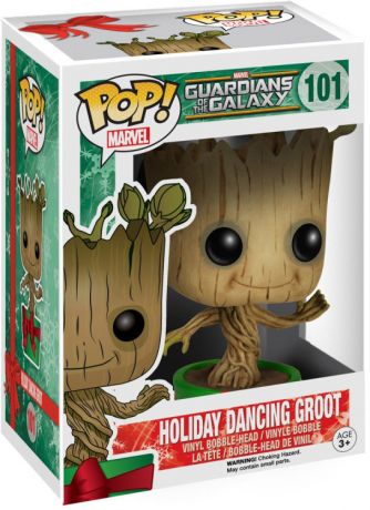 Figurine Pop Les Gardiens de la Galaxie [Marvel] #101 pas cher : Groot de  Noël Dansant