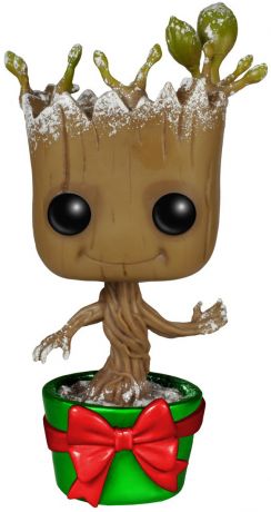 Figurine Funko Pop Les Gardiens de la Galaxie [Marvel] #101 Groot de Noël Dansant - Métallique