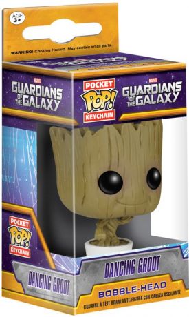 Une figurine du bébé Groot qui danse dans la collection Pop! Marvel de  Funko