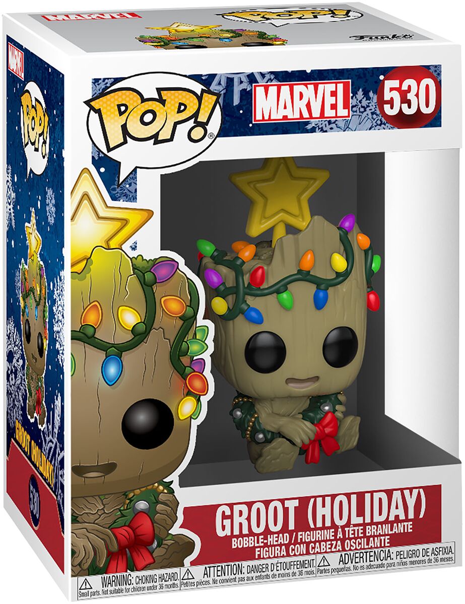 Figurine Pop Les Gardiens de la Galaxie 2 [Marvel] #530 pas cher : Groot de  Noël