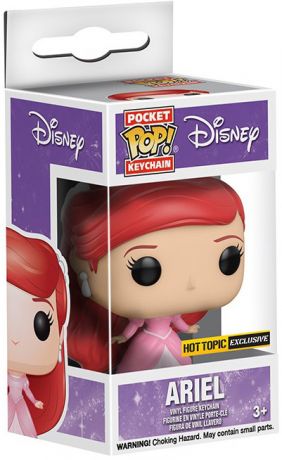 Figurine Funko Pop La Petite Sirène [Disney] Ariel Robe Rose - Porte-clés