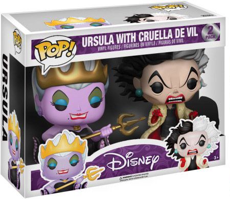 Figurine Funko Pop La Petite Sirène [Disney] Cruella & Ursula avec une Couronne - 2 Pack