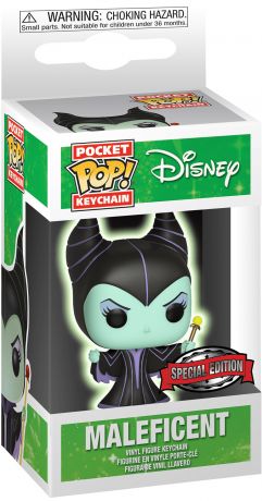 Figurine Funko Pop La Belle au Bois Dormant [Disney] Malefique - Brillant dans le noir & Porte-clés