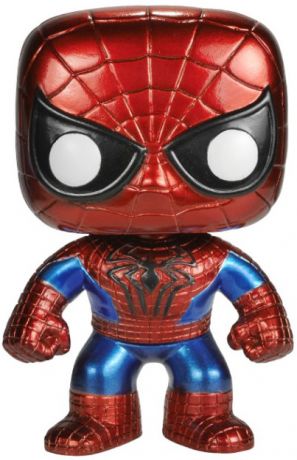 Figurine Funko Pop The Amazing Spider-Man [Marvel] #45 Spider-Man - Métallique
