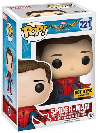 Figurine Funko Pop Spider-Man Homecoming [Marvel] #221 Spider-Man sans Masque