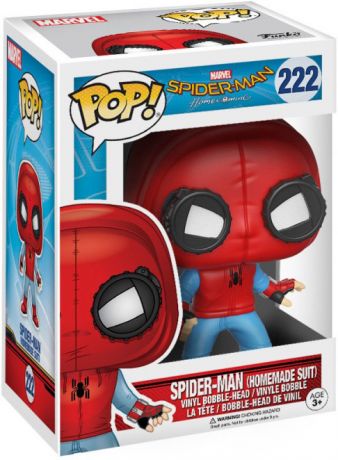 Figurine Pop Spider-Man Homecoming [Marvel] #222 pas cher : Spider-Man avec  Costume Fait Maison