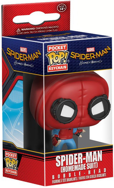 Figurine Pop Spider-Man Homecoming [Marvel] pas cher : Spider-Man avec  Costume Fait Maison - Porte-clés