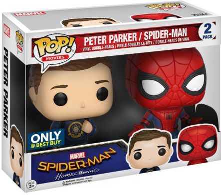 Figurine Funko Pop Spider-Man Homecoming [Marvel] Peter Parker & Spider-Man - 2 pack