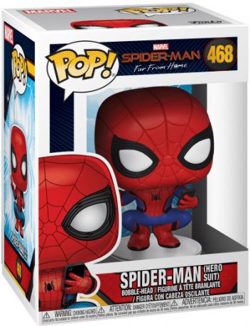 Figurine Funko Pop Spider-Man : Far from Home [Marvel] #468 Spider-Man avec Costume de Héro