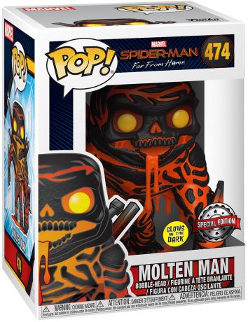 Figurine Funko Pop Spider-Man : Far from Home [Marvel] #474 L'Homme de Métal - Brillant dans le noir
