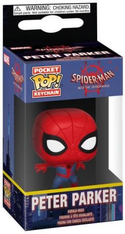 Figurine Funko Pop Spider-Man : New Generation [Marvel] Peter Parker - Porte-clés