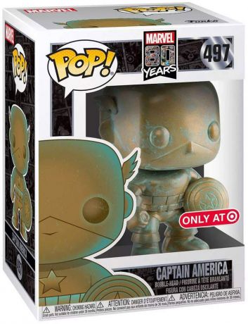 Figurine Funko Pop Marvel 80 ans #497 Captain America - Patine