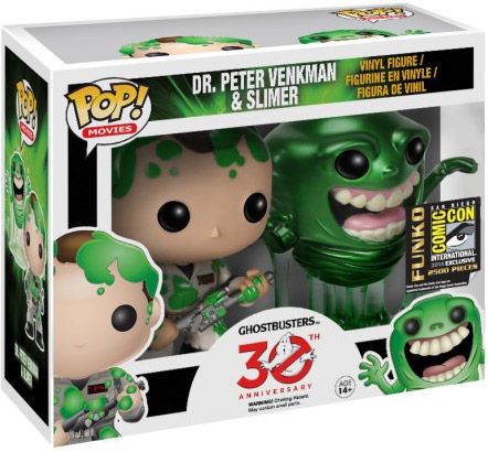 Figurine Funko Pop SOS Fantômes Venkman Baveux et Slimer Métallique - 2 pack 