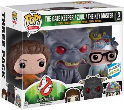 Figurine Funko Pop SOS Fantômes Le Gardien de la Porte, Zuul & le Maître des Clés - 3 pack