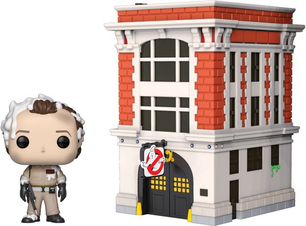 Figurine Funko Pop SOS Fantômes #03 Dr Peter Venkman avec Caserne de pompiers