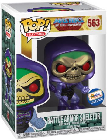 Figurine Funko Pop Les Maîtres de l'univers #563 Skeletor avec Armure de Combat - Métallique